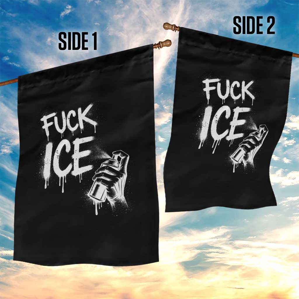 Fck Ice Garden Flag Vintage Graffiti No Human is Illegal TS10 Print Your Wear