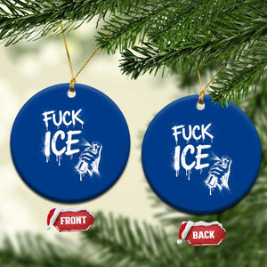 Fck Ice Ceramic Ornament Vintage Graffiti No Human is Illegal TS10 1pc Blue Print Your Wear