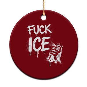 Fck Ice Ceramic Ornament Vintage Graffiti No Human is Illegal TS10 1pc Red Print Your Wear