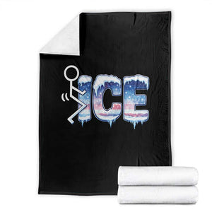 Fck Ice Throw Blanket Sarcastic Immigration Protest TS10 Black Print Your Wear