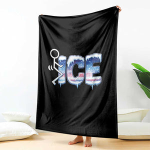 Fck Ice Throw Blanket Sarcastic Immigration Protest TS10 Print Your Wear
