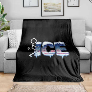 Fck Ice Throw Blanket Sarcastic Immigration Protest TS10 Print Your Wear