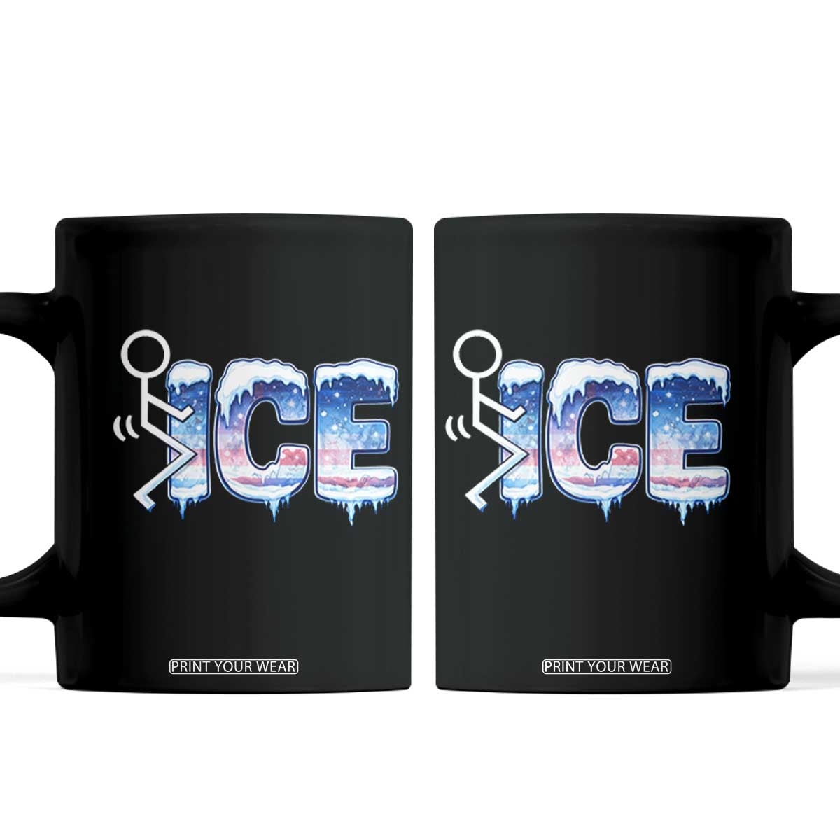 Fck Ice Coffee Mug Sarcastic Immigration Protest TS10 Black Print Your Wear