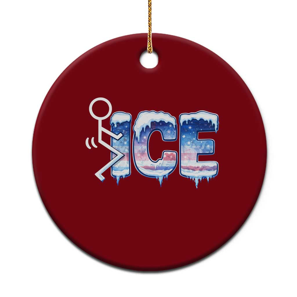 Fck Ice Ceramic Ornament Sarcastic Immigration Protest TS10 1pc Red Print Your Wear