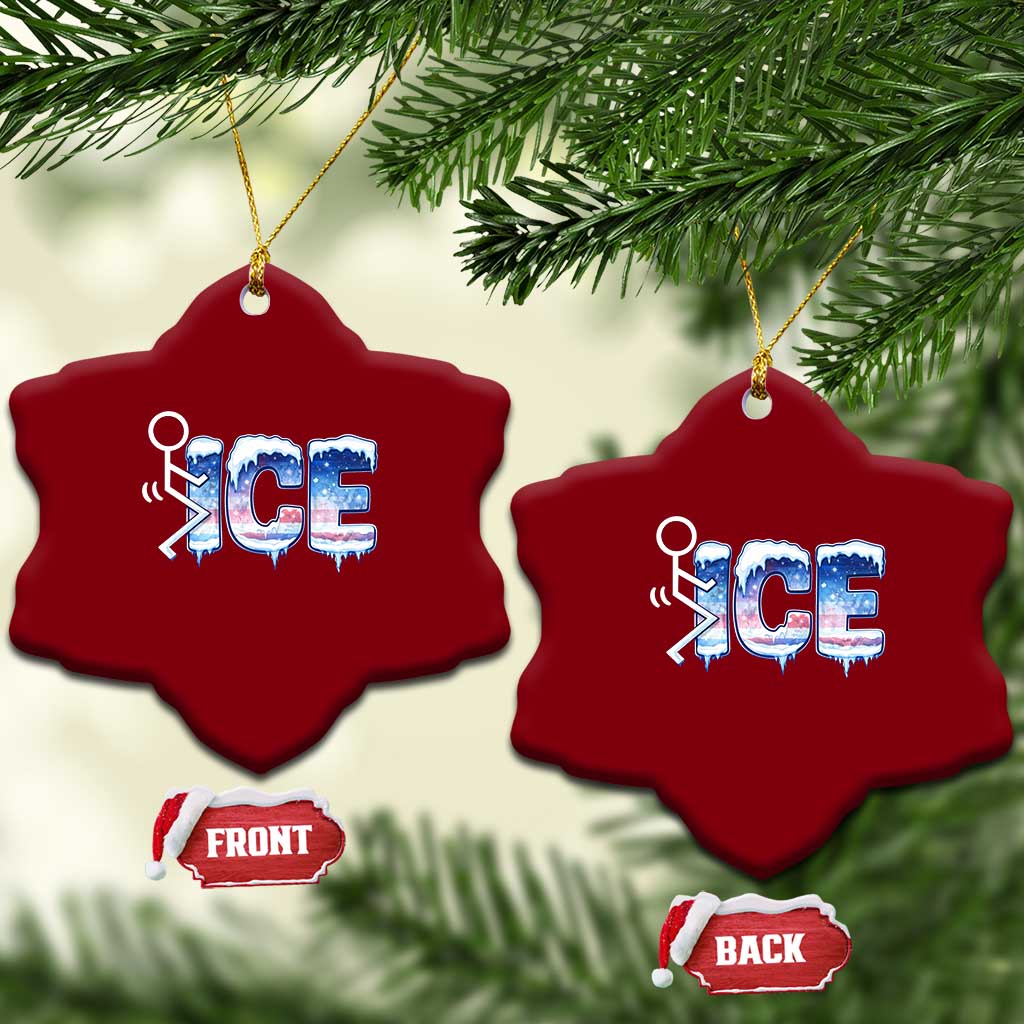 Fck Ice Ceramic Ornament Sarcastic Immigration Protest TS10 Print Your Wear
