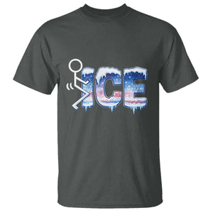 Fck Ice T Shirt Sarcastic Immigration Protest TS10 Dark Heather Print Your Wear