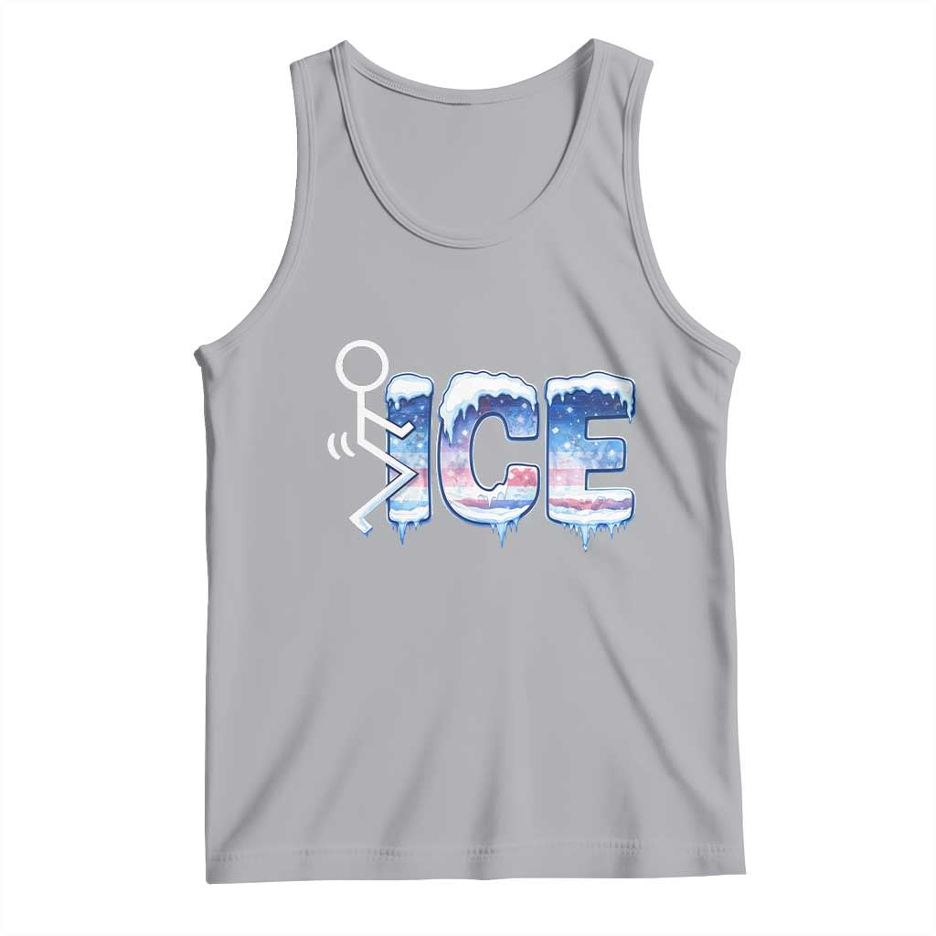 Fck Ice Tank Top Sarcastic Immigration Protest TS10 Athletic Heather Print Your Wear