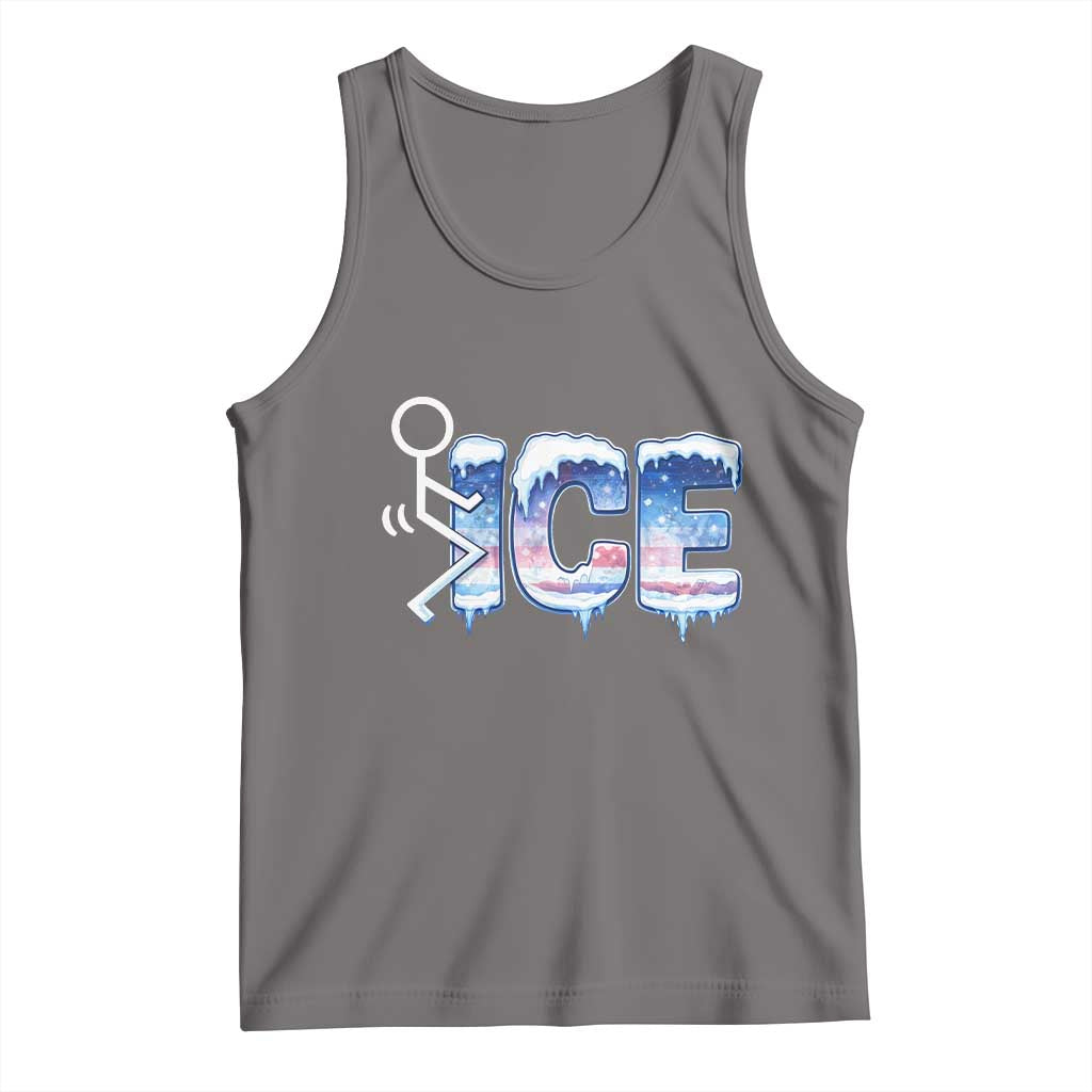 Fck Ice Tank Top Sarcastic Immigration Protest TS10 Deep Heather Print Your Wear