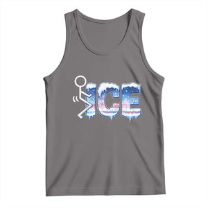 Fck Ice Tank Top Sarcastic Immigration Protest TS10 Deep Heather Print Your Wear