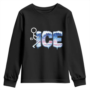 Fck Ice Youth Sweatshirt Sarcastic Immigration Protest TS10 Black Print Your Wear