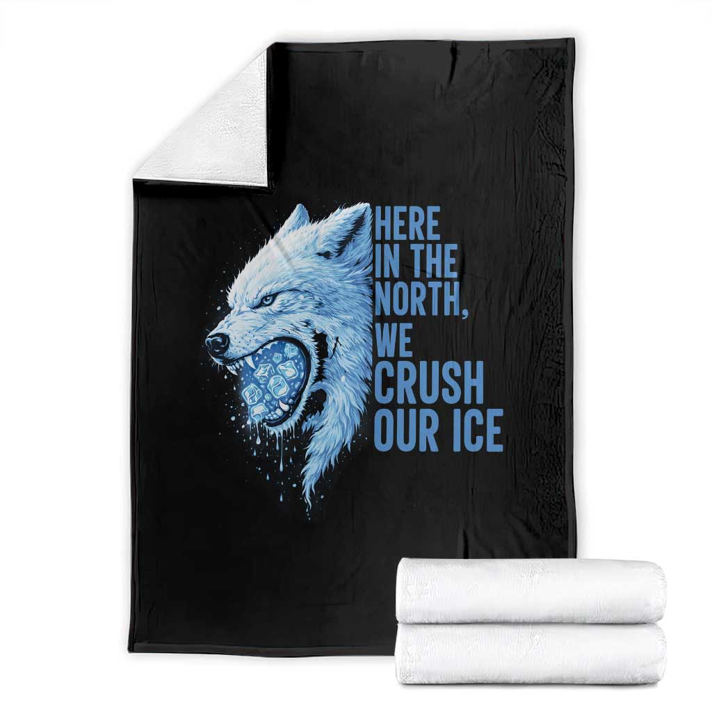 Crush Ice Throw Blanket Wolf Human Rights Protest TS10 Black Print Your Wear