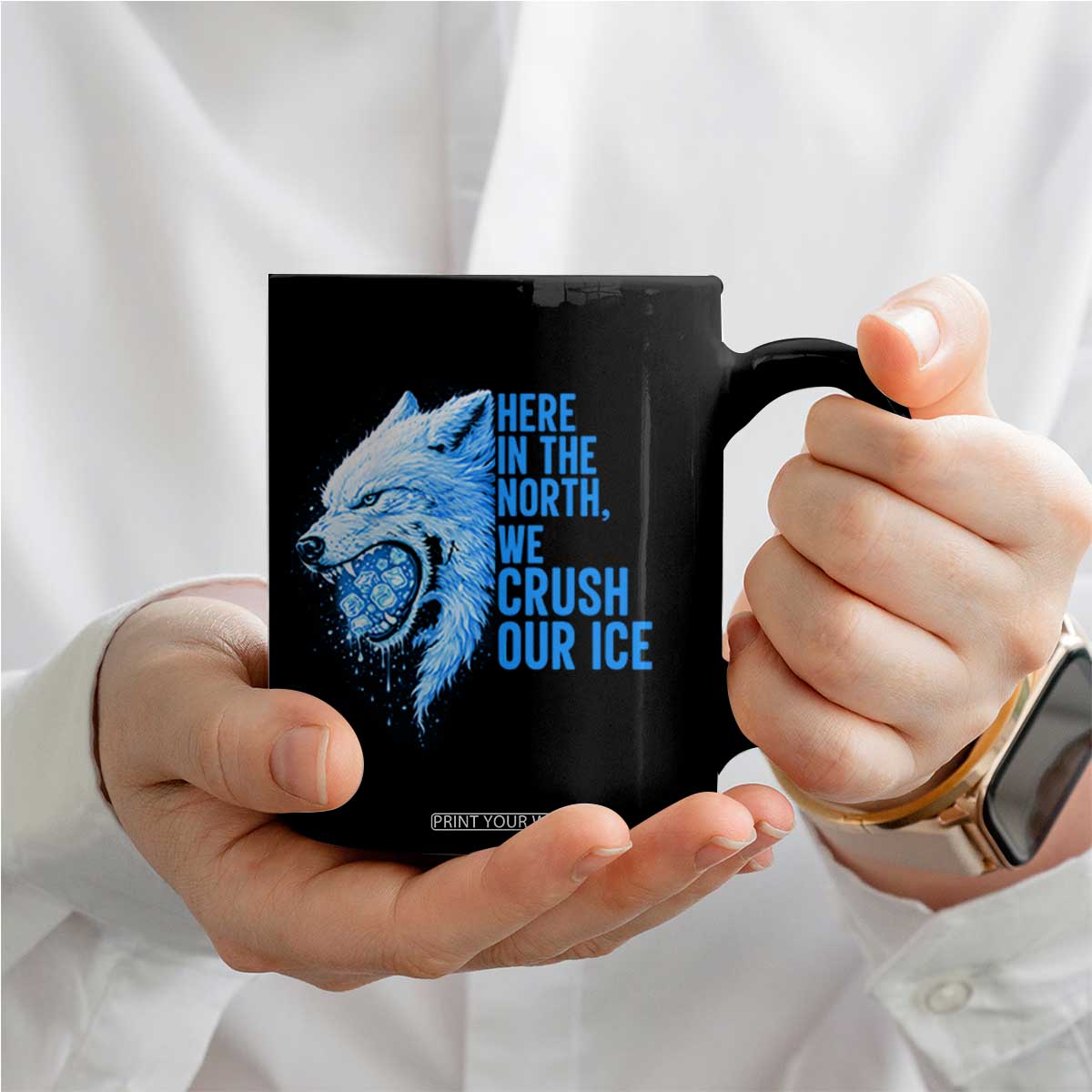Crush Ice Coffee Mug Wolf Human Rights Protest TS10 Print Your Wear