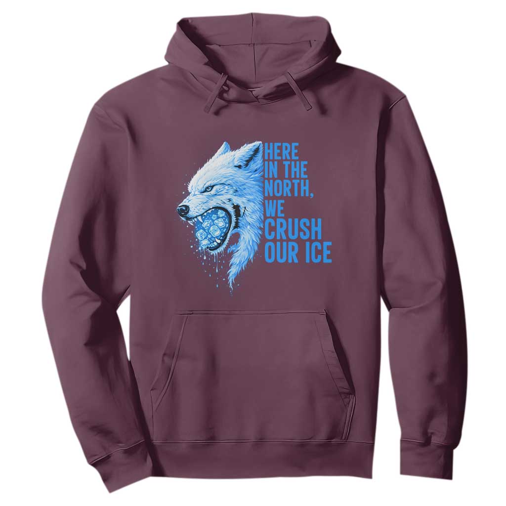 Crush Ice Hoodie Wolf Human Rights Protest TS10 Maroon Print Your Wear