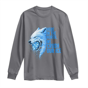 Crush Ice Long Sleeve Shirt Wolf Human Rights Protest TS10 Charcoal Print Your Wear