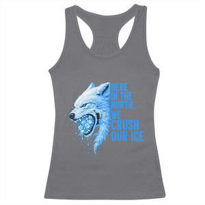 Crush Ice Racerback Tank Top Wolf Human Rights Protest TS10 Charcoal Print Your Wear