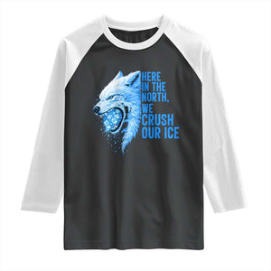 Crush Ice Raglan Shirt Wolf Human Rights Protest TS10 Black White Print Your Wear