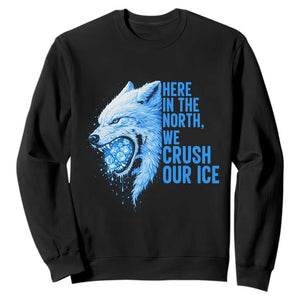 Crush Ice Sweatshirt Wolf Human Rights Protest TS10 Black Print Your Wear