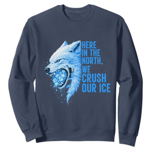 Crush Ice Sweatshirt Wolf Human Rights Protest TS10 Navy Print Your Wear