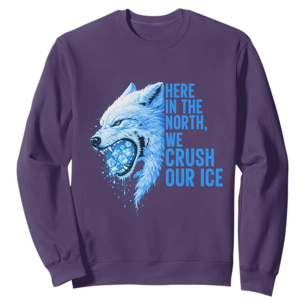 Crush Ice Sweatshirt Wolf Human Rights Protest TS10 Purple Print Your Wear