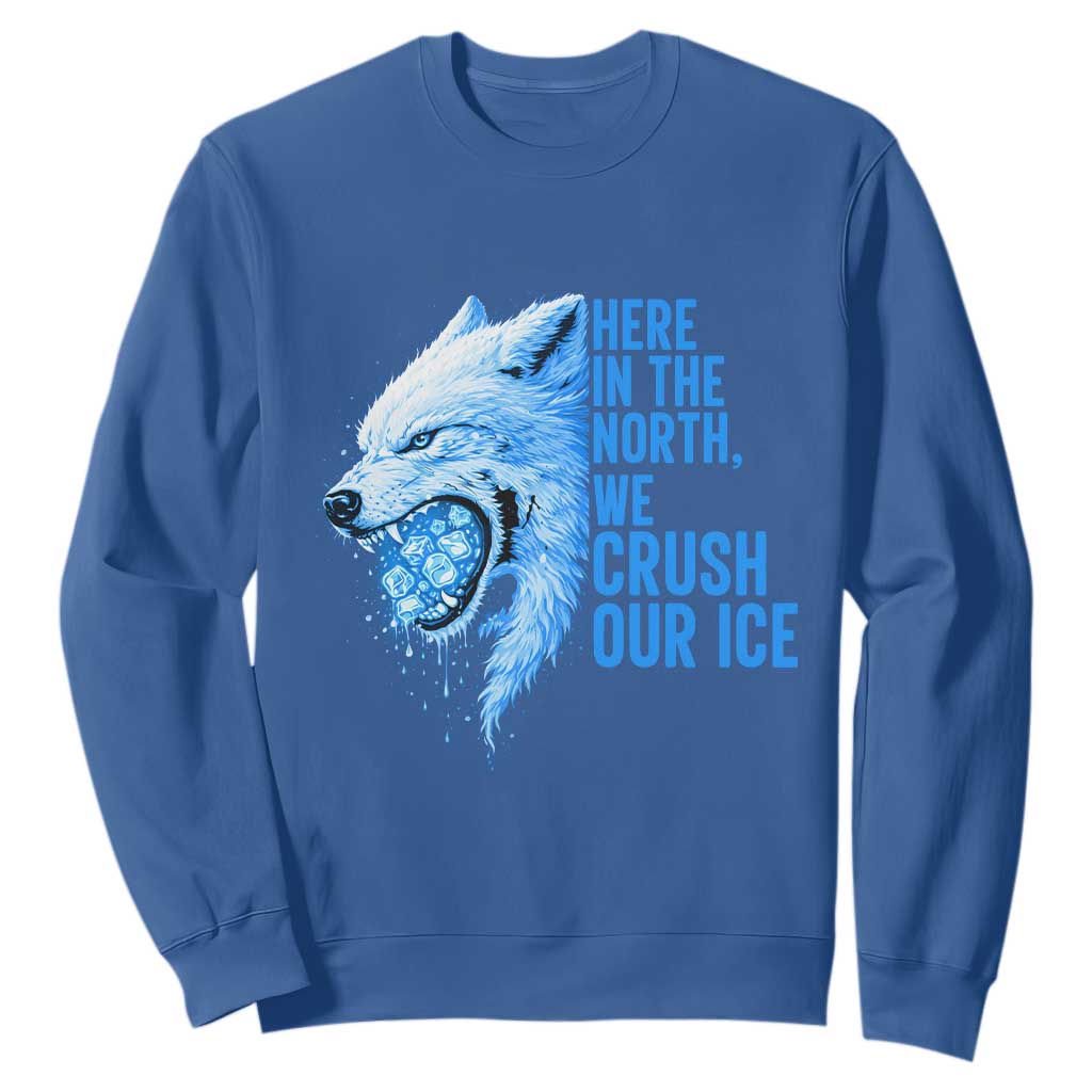 Crush Ice Sweatshirt Wolf Human Rights Protest TS10 Royal Blue Print Your Wear