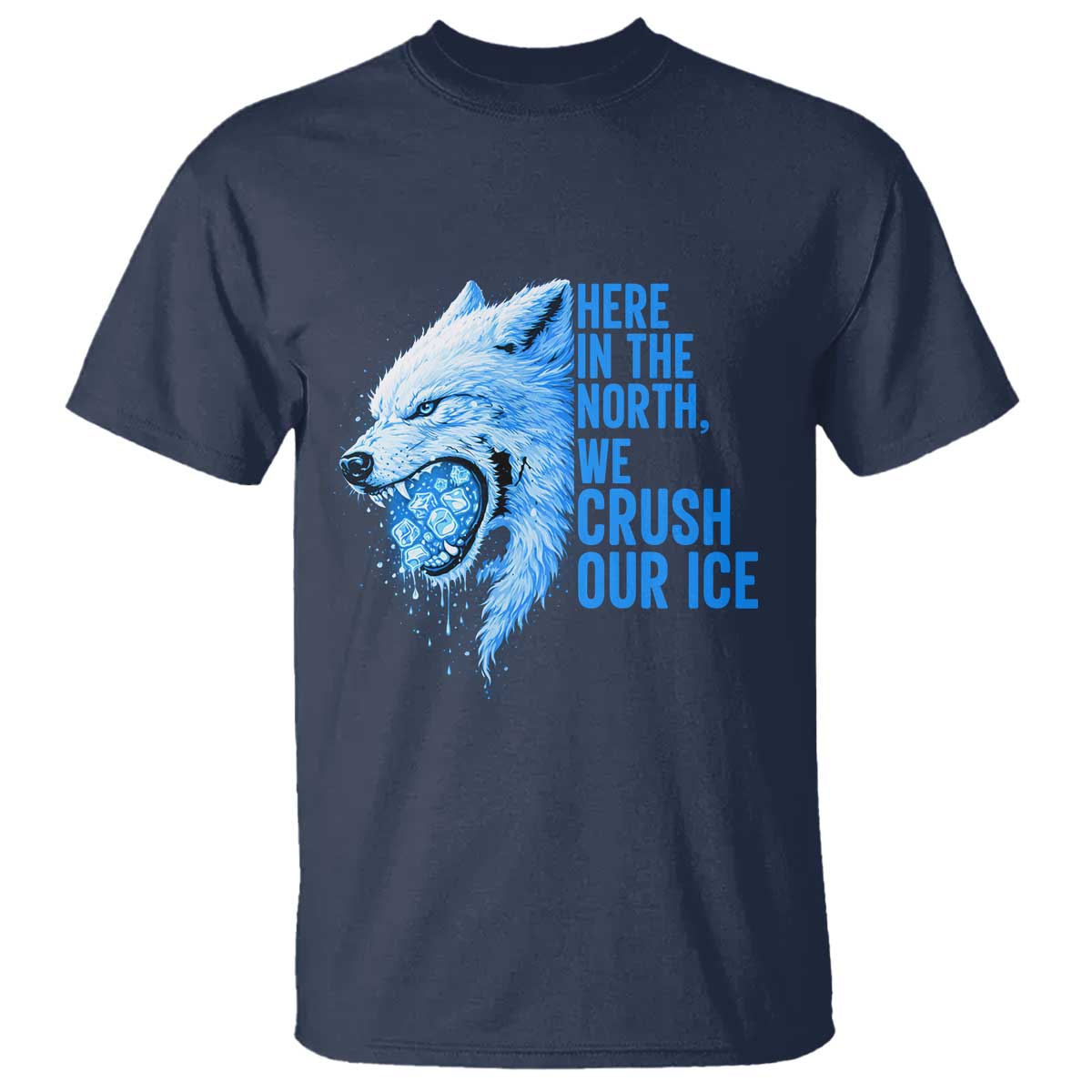 Crush Ice T Shirt Wolf Human Rights Protest TS10 Navy Print Your Wear