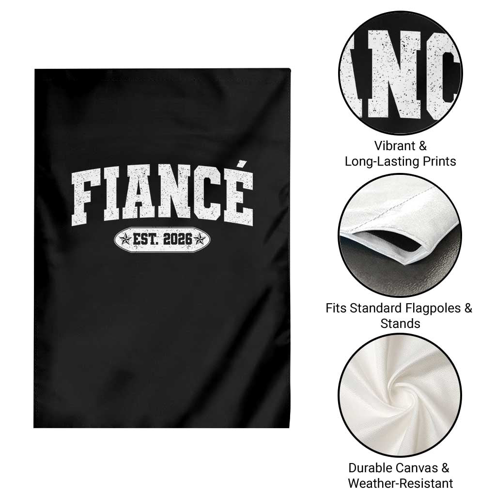 Fiance Est 2026 Garden Flag Future Mr. and Mrs. Boyfriend Engagement Gift TS10 Print Your Wear