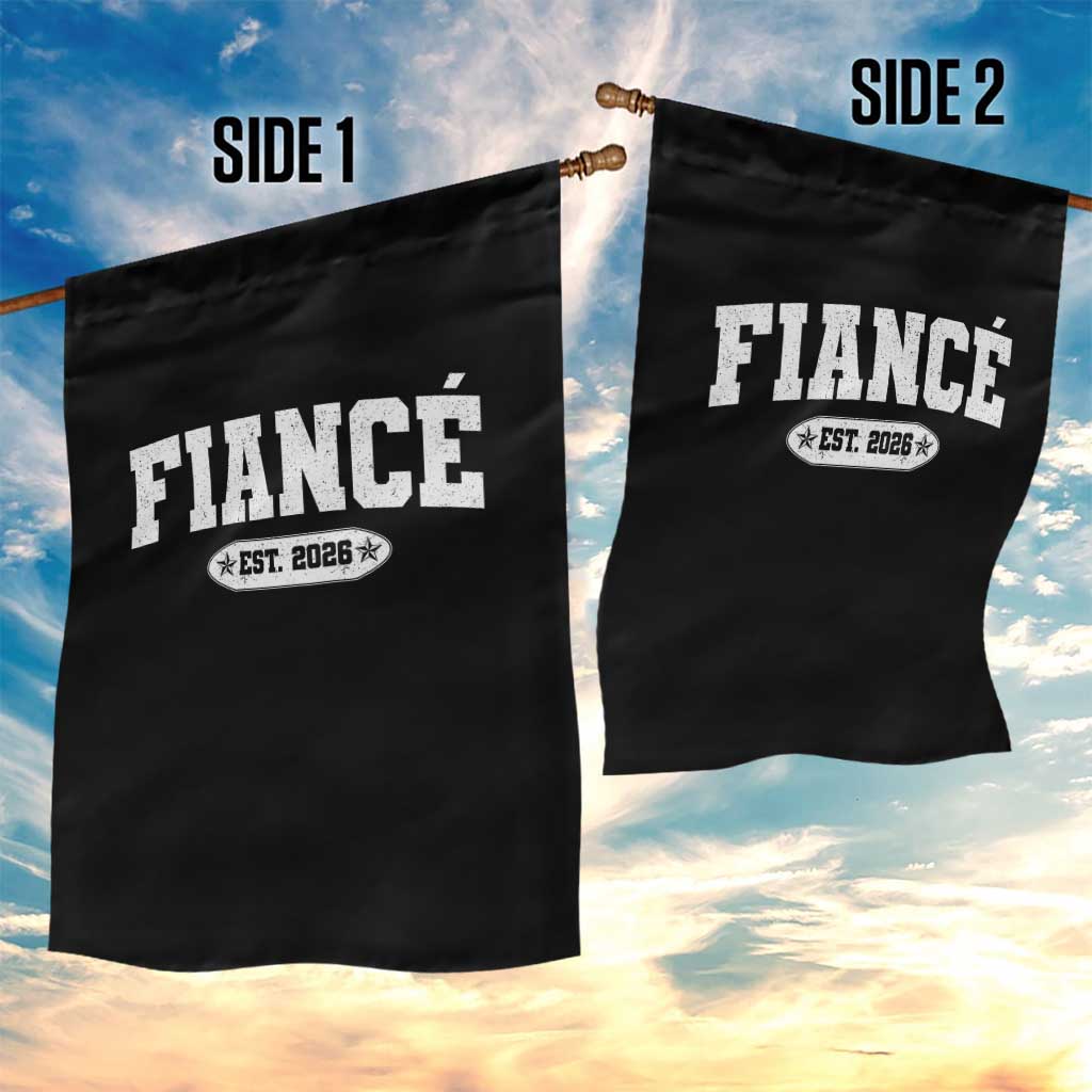 Fiance Est 2026 Garden Flag Future Mr. and Mrs. Boyfriend Engagement Gift TS10 Print Your Wear