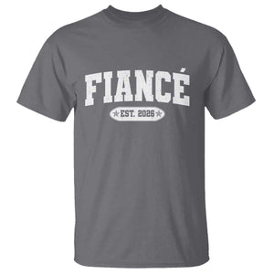 Fiance Est 2026 T Shirt Future Mr. and Mrs. Boyfriend Engagement Gift TS10 Charcoal Print Your Wear