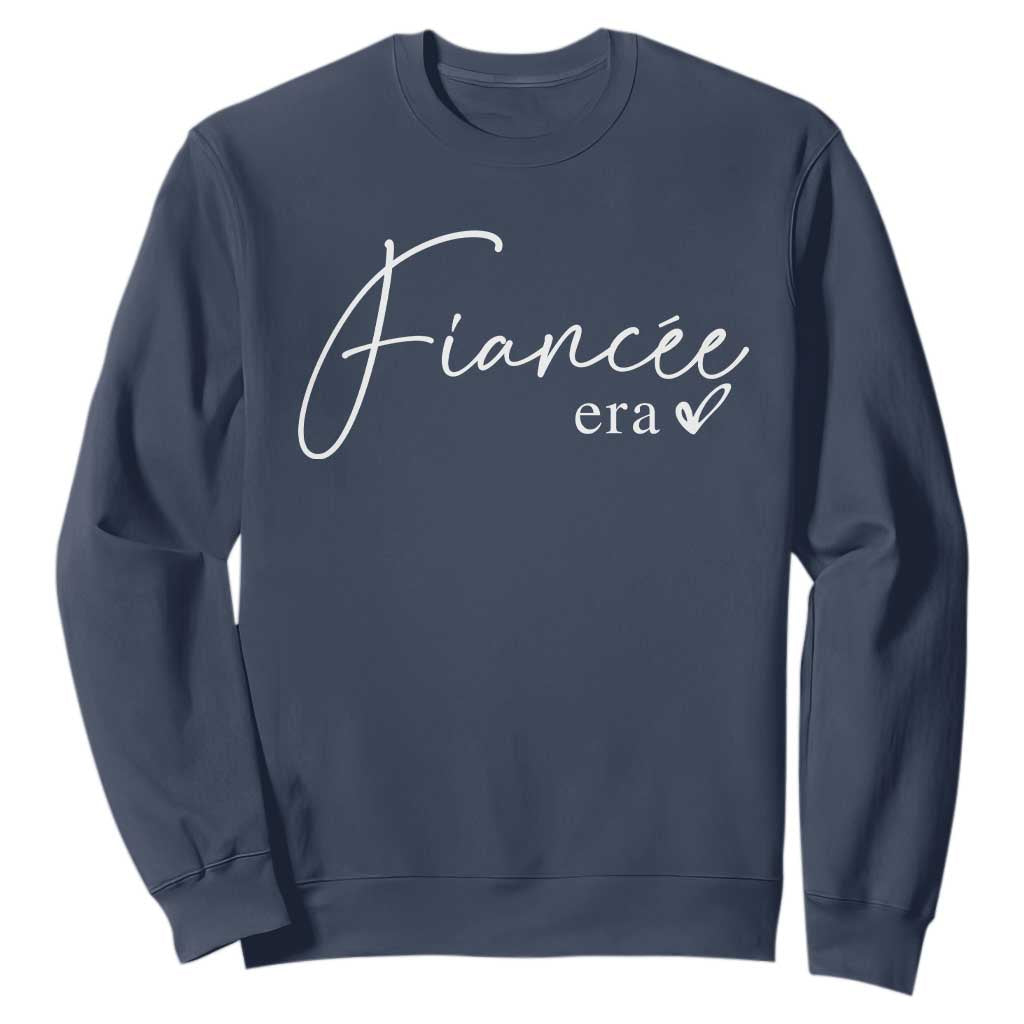 Fiancee Era Sweatshirt Engaged Bride Bachelorette Outfits TS10 Navy Print Your Wear