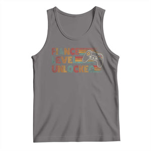 Fiance Level Unlocked Tank Top Retro Engaged Gifts For Him Gamer TS10 Deep Heather Print Your Wear