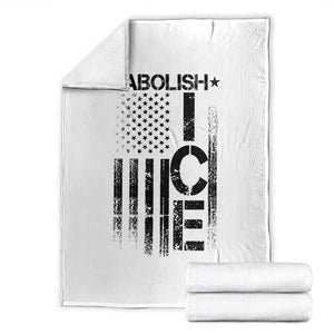 Abolish ICE Throw Blanket Vintage American Flag TS10 White Print Your Wear