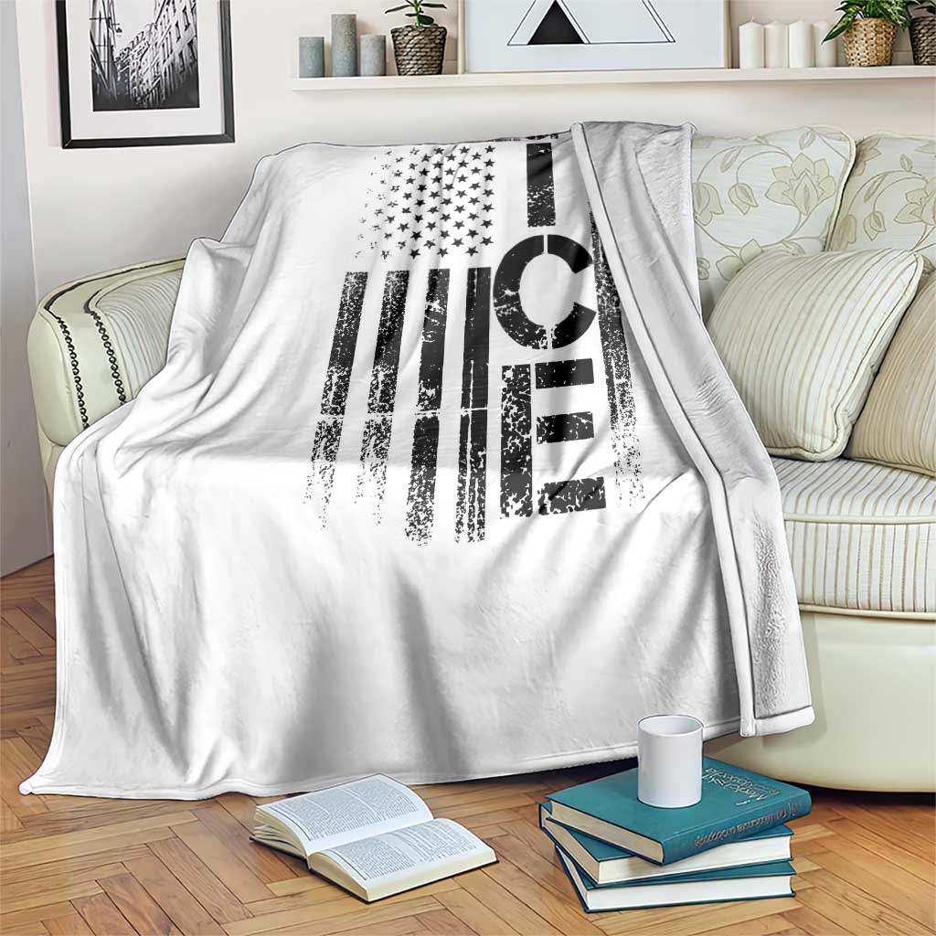 Abolish ICE Throw Blanket Vintage American Flag TS10 Print Your Wear