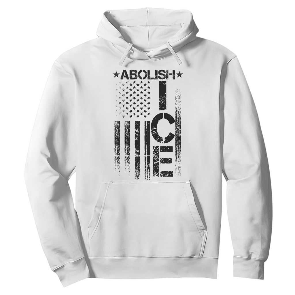 Abolish ICE Hoodie Vintage American Flag TS10 White Print Your Wear