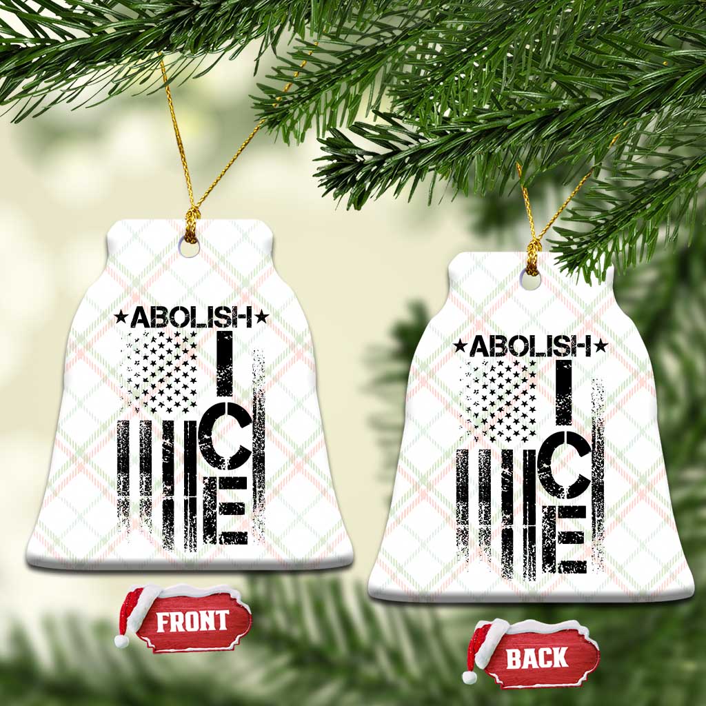 Abolish ICE Ceramic Ornament Vintage American Flag TS10 Print Your Wear