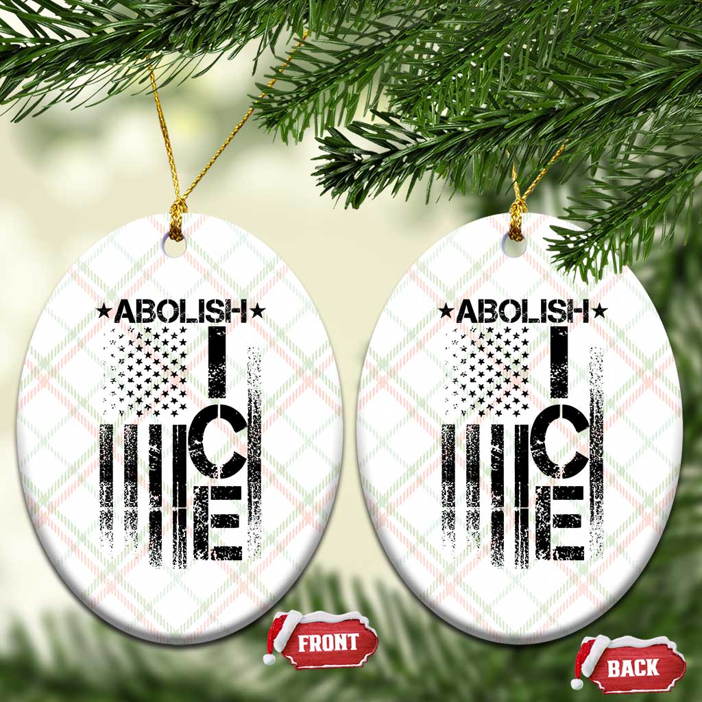 Abolish ICE Ceramic Ornament Vintage American Flag TS10 Print Your Wear
