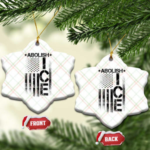 Abolish ICE Ceramic Ornament Vintage American Flag TS10 Print Your Wear
