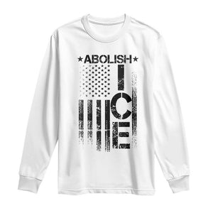Abolish ICE Long Sleeve Shirt Vintage American Flag TS10 White Print Your Wear