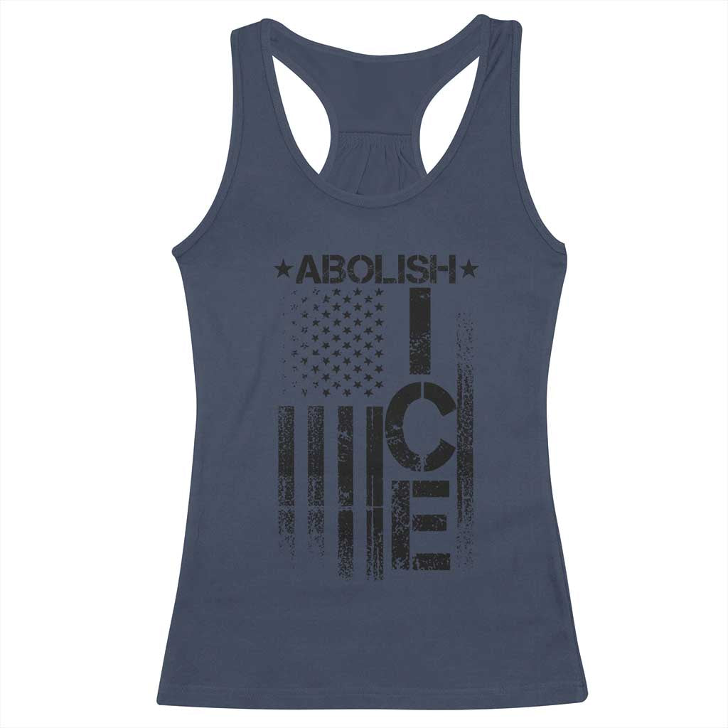 Abolish ICE Racerback Tank Top Vintage American Flag TS10 Navy Print Your Wear