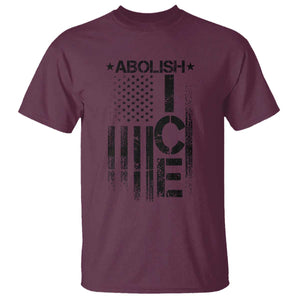 Abolish ICE T Shirt Vintage American Flag TS10 Maroon Print Your Wear