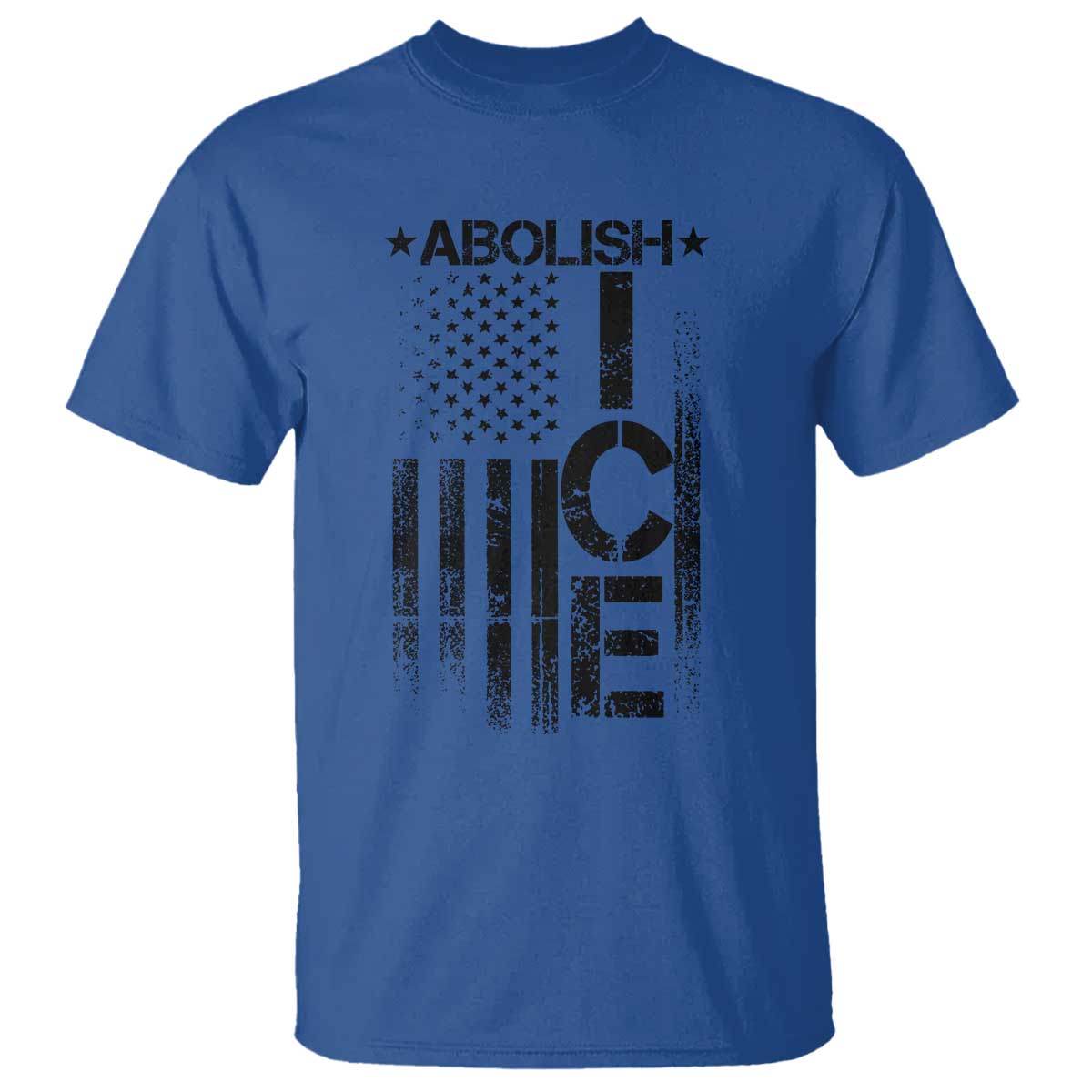Abolish ICE T Shirt Vintage American Flag TS10 Royal Blue Print Your Wear