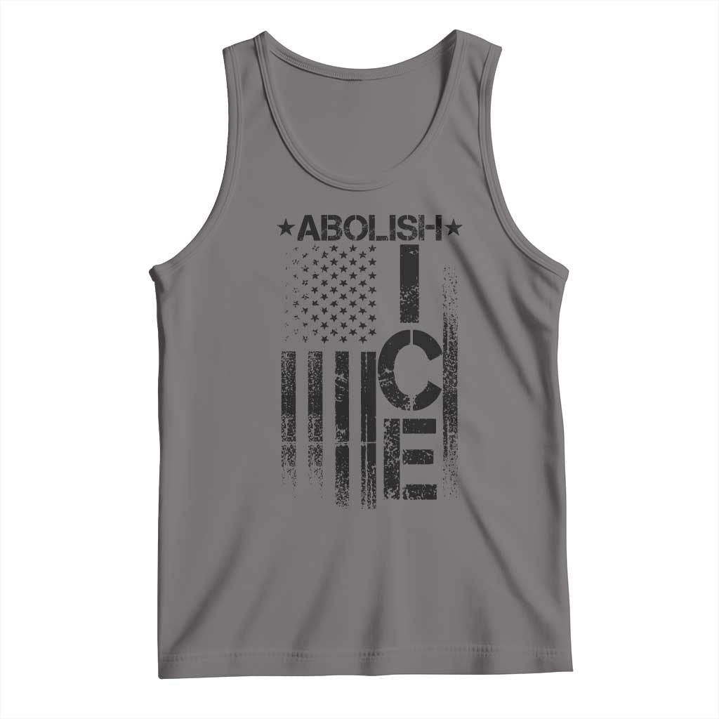 Abolish ICE Tank Top Vintage American Flag TS10 Deep Heather Print Your Wear