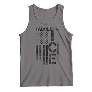 Abolish ICE Tank Top Vintage American Flag TS10 Deep Heather Print Your Wear