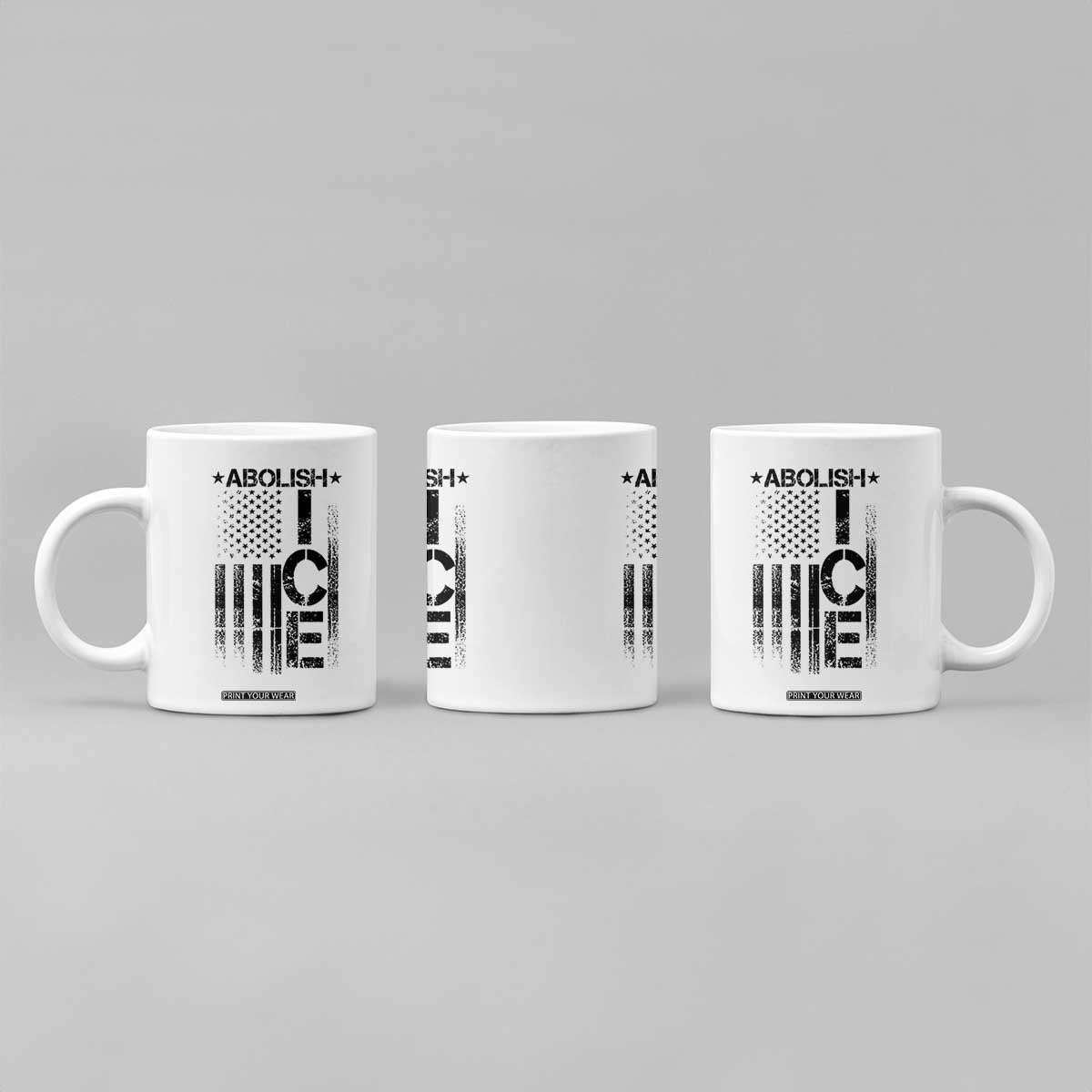 Abolish ICE Coffee Mug Vintage American Flag TS10 Print Your Wear