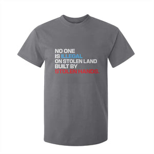 No One Is Illegal On Stolen Land T Shirt For Kid Built by Stolen Hands TS10 Charcoal Print Your Wear