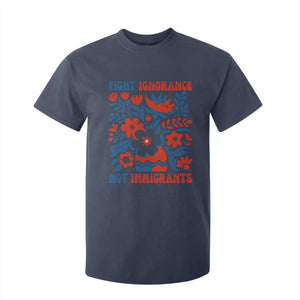 Protest Immigrant T Shirt For Kid Fight Ignorance Not Immigrants TS10 Navy Print Your Wear