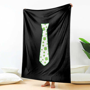 Shamrocks Tie Throw Blanket Kids St Patricks Day Costume Party Humor TS10 Print Your Wear