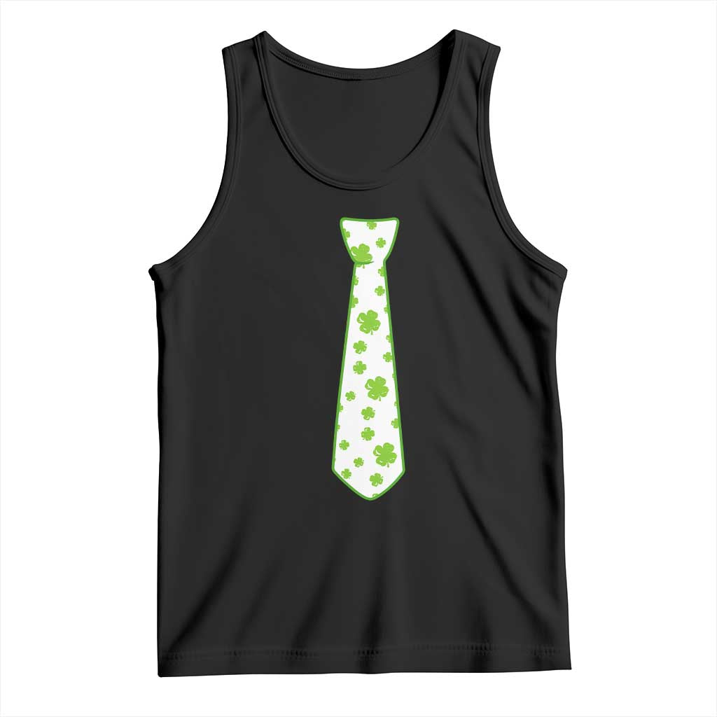 Shamrocks Tie Tank Top Kids St Patricks Day Costume Party Humor TS10 Black Print Your Wear