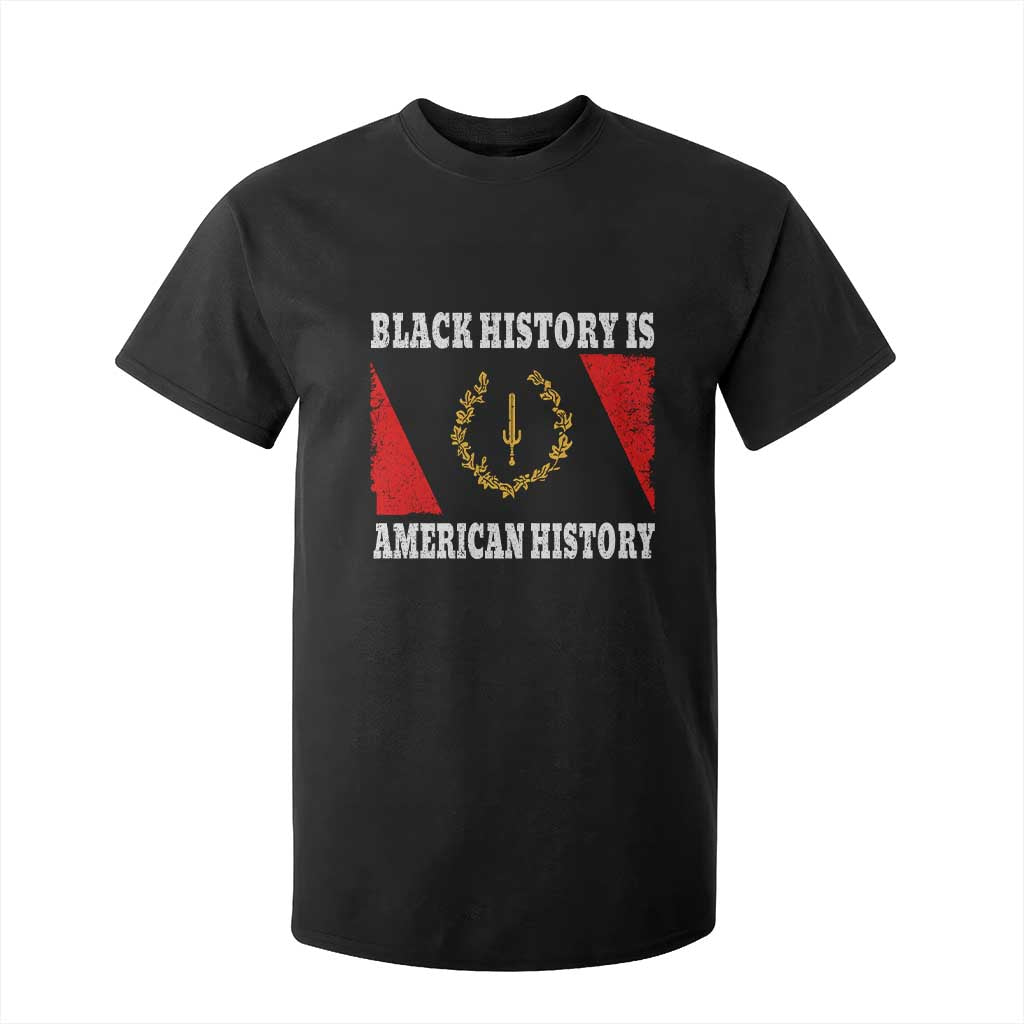 Black History Is American History T Shirt For Kid Afro African Black American Heritage Flag TS10 Black Print Your Wear