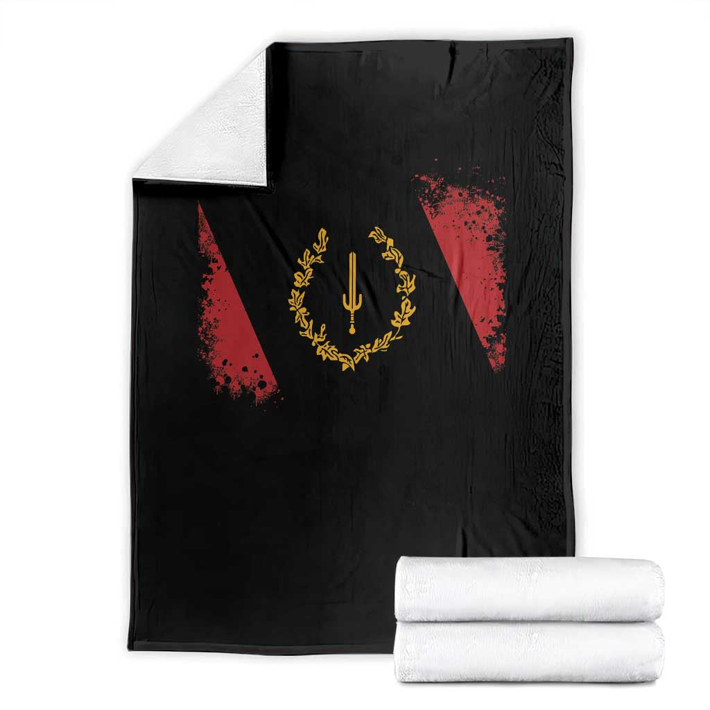 Black American Heritage Flag Throw Blanket Vintage Watercolor Afro African Black History Month TS10 Black Print Your Wear