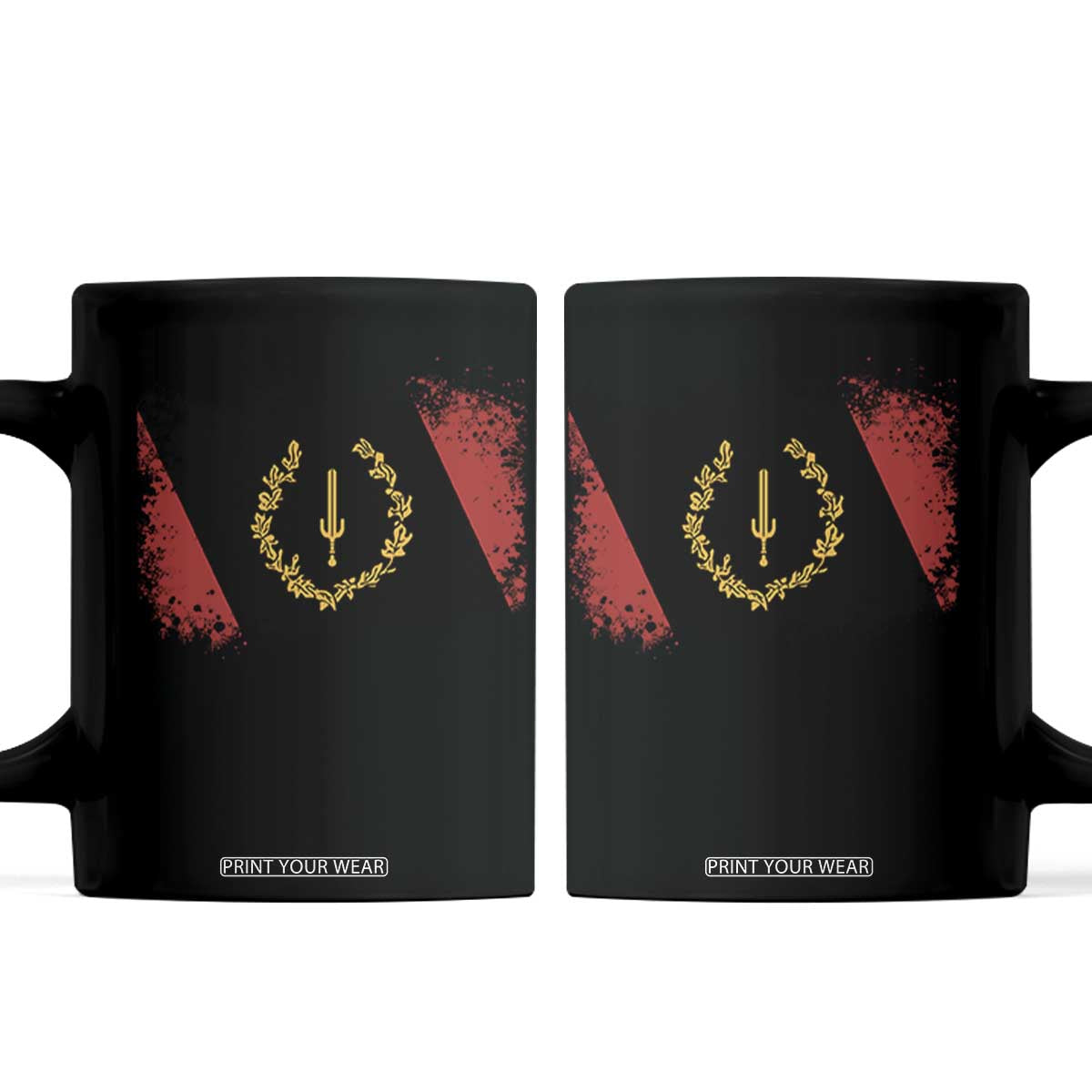 Black American Heritage Flag Coffee Mug Vintage Watercolor Afro African Black History Month TS10 Black Print Your Wear